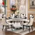 Import luxury round home dining table set  for 6 peoples use from China