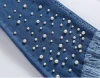 machine beaded pearl punch on decoration,woolly chiffon bags vamp jean beaded pearl beads without holes decoration