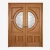 Import Main entrance wood door , exterior double swing  veneer timber door villa Double doors from China