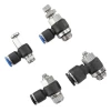 MALE STUD RUN TEE, BSPT AND NPT One Touch Pneumatic Fittings Air Tube Fitting PL Plastic  Fittings  like legris