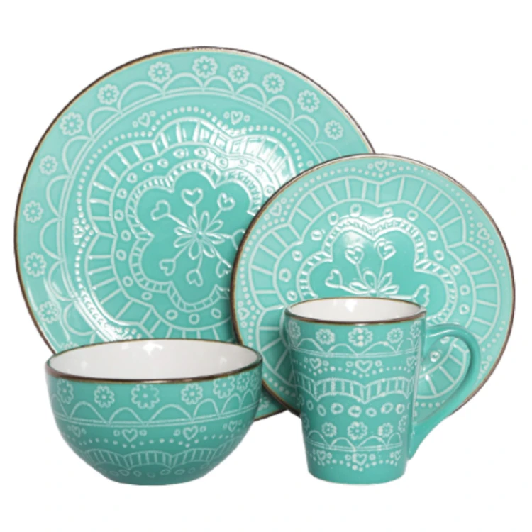 Manufacturer bowl colorful custom stoneware dinnerware sets ceramic tableware china pakistan porcelain dinner set