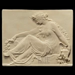 Marble Carving Nude Female Figure Sculpture Wall Art Relief