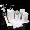 Marble grain home bathroom five-piece wash sets toothbrush holder soap dish hotel resin bathroom set