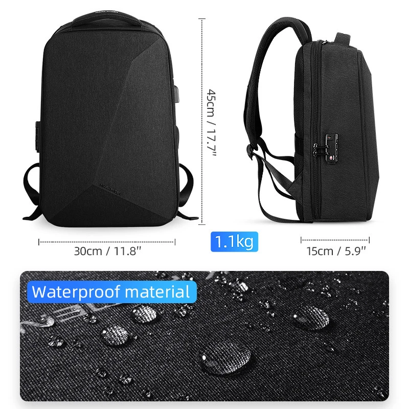 Mark Ryden USB charging laptop backpack bag with magic clock design
