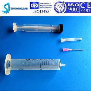 Medical Plastic 20 cc Disposable Syringes With Needle 20ml