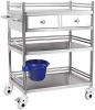 Medical Trolley Stainless Steel Assemble Small Surgical Cart Rescue Instrument Change Vehicles