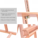 Medium Wooden H-Frame Studio Easel With Artist Storage Tray