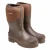 Import Mens Mid-calf Brown Rubber Work Boots Waterproof Construction Rubber Boots from China