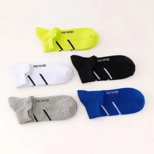 Mens Short Cotton Socks for Running Sports Cycling and Basketball Anti-Odor and Breathable High-Ankle