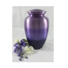 Metal Cremation Urns Gray Color Flower Design Pat Urn Using For Human Ashes Handmade In Bulk