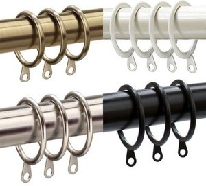 Metal Curtain Poles Pole Rail Track Modern Extendable  Rings Fittings