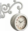 metal garden decorative double sided station wall clock