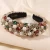 Import MIA 2020 Luxury Handmade Runway Headband Fashion Pearl Gem Stone Mounted Headband Sophisticated Party Hair Accessories For Women from China
