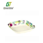 Microwave Safe  bamboo fiber deep dish plate