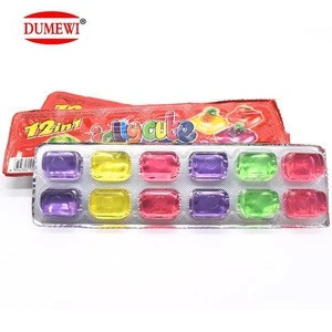 Mid East Market Halal Cube Shape Jelly Cup Fruit 12 in 1 Jelly Cube