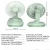 Import Mini Fan Portable DC 5V USB Rechargeable Strong Wind Small Table Silent Fan Noiseless Oscillating Desktop Cooling Fan USB Gadget from China