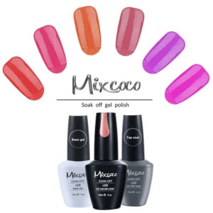 mixcoco 15ml 192colors korea Professional nail art paint 12 colors uv gel soak off nail uv gel for nail art