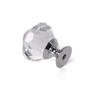 Modern 30/40mm Furniture Accessories Crystal Handles And Diamond Glass Knobs
