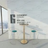 Modern Bar Dining and Restaurant High Chair For Bar Table Velvet  Fabric Dining Chair Accent Gold Metal Bar Stool Chair