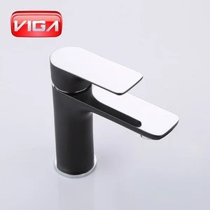 Modern design bathroom faucet black and chrome basin mixer tap UPC basin faucet