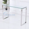 Modern design home furniture STAINLESS STEEL living room glass Console table