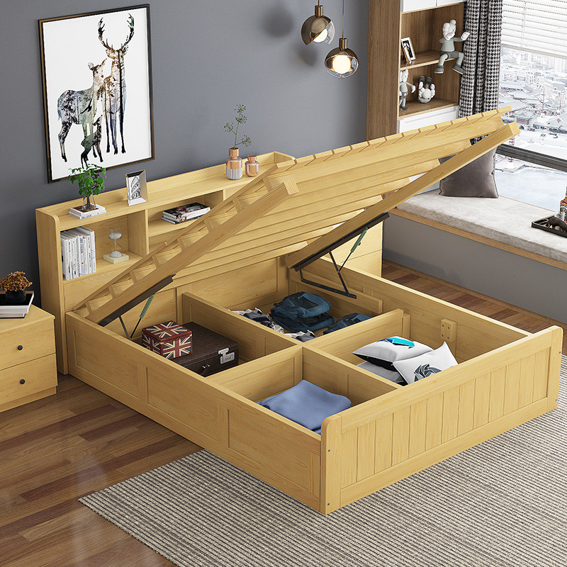 Buy Modern Design Solid Wood Bed Modern Simple Furniture Children ...