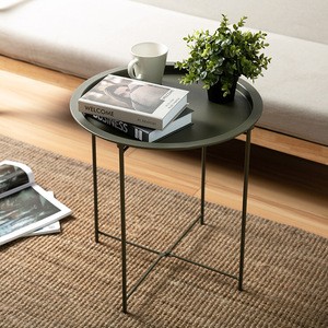 Modern Detachable bed metal tea/side/coffee table, convertible tray table