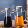 Modern Kitchen Oil Pot Vinegar Pot Jug Glass Bottle Oil Dispenser Borosilicate Oil Glass Pot