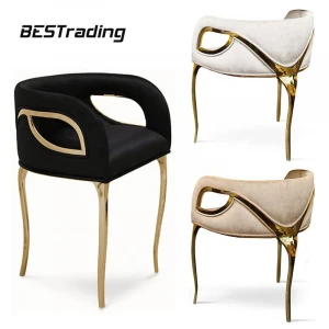 Modern luxury dining room furniture home furniture metal dining chair