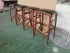 Modern minimalist designer classic solid wood leather bar stool wooden footstool living room bar chair bar furniture