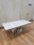 Import Modern new design cheap factory direct home furniture living room silver metal frame square marble top coffee table set from China