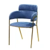 Modern Restaurant Chair Dining Room Furniture Upholstery Velvet Chairs with Metal leg