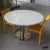 Import Modern Round Artificial Stone Marble Top Solid Surface Restaurant Dining Table And Chairs from China