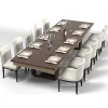 Modern Wood Custom Made 10 People Dining Room Furniture Set Table And Chair