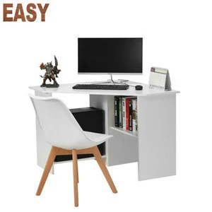 Modern Wooden Corner Home Office Desk, L-Shaped Computer Workstation PC Laptop Table Design