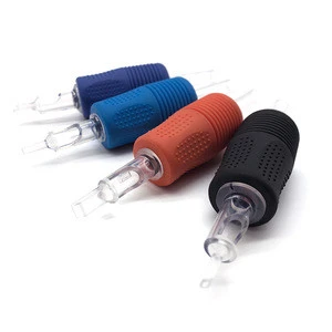 Multi-color Disposable Soft Silicone Adjustable Cartridge Grips Cheap Tattoo Grip