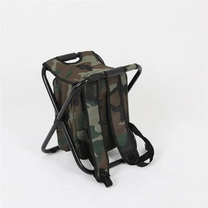 Multi-purpose Durable Outdoor Folding Chair with Cooler Bag , folding fishing chair stool