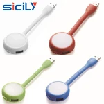Multifunction flexible 4-Port USB Hub and LED Light