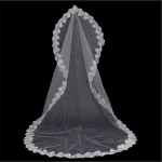 Multiple Size Lace Trim Bridal Veil / Wedding Veil