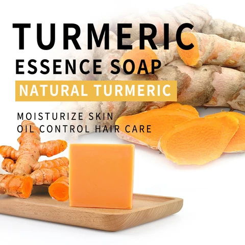 Natural ginger shampoo hand soap anti hair loss, oil control shampoo mite acne and dandruff removing fungal turmeric soap