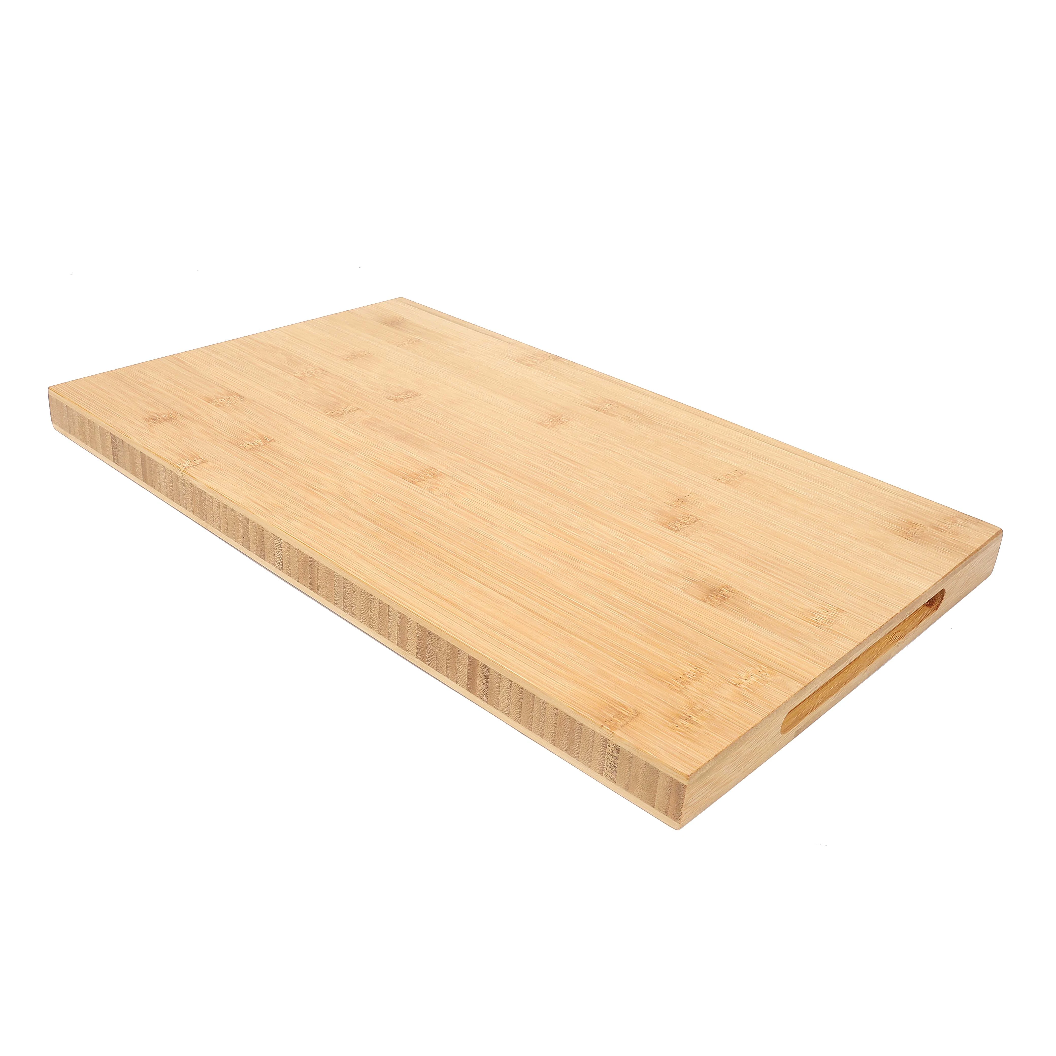 Natural reversible kitchen bamboo wood cutting board chopping block cheese board with handles