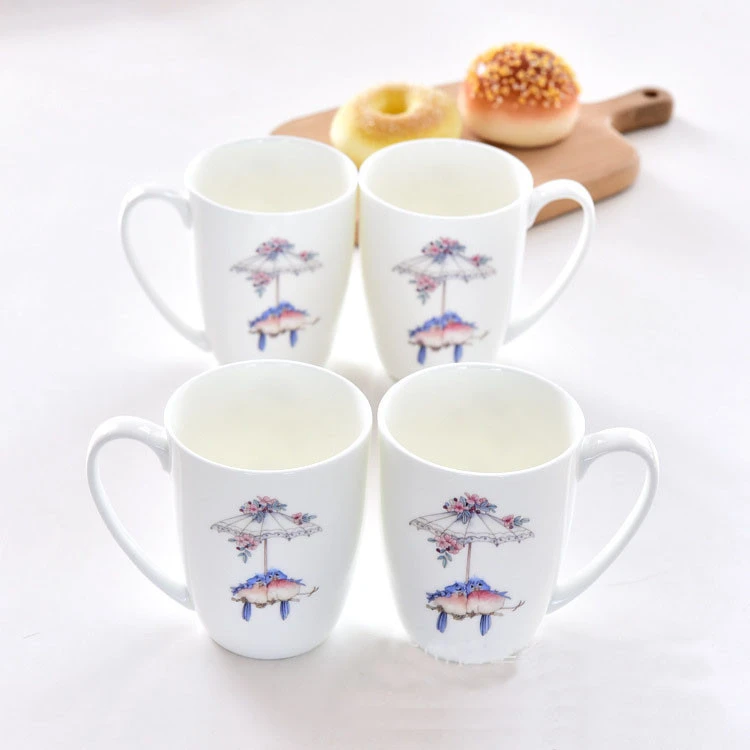 Nestled Ttogether Birds Bone China Drinkware Mug Cute Cartoon Bone China Ceramic Mugs Cup