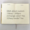 New 2021 Customizable Pu Leather Notebook Pocket Notebooks Pen Diary Journal Low Moq Mini Notebook
