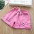 Import New arrival cotton short shorts with embroidery pattern for girl from China