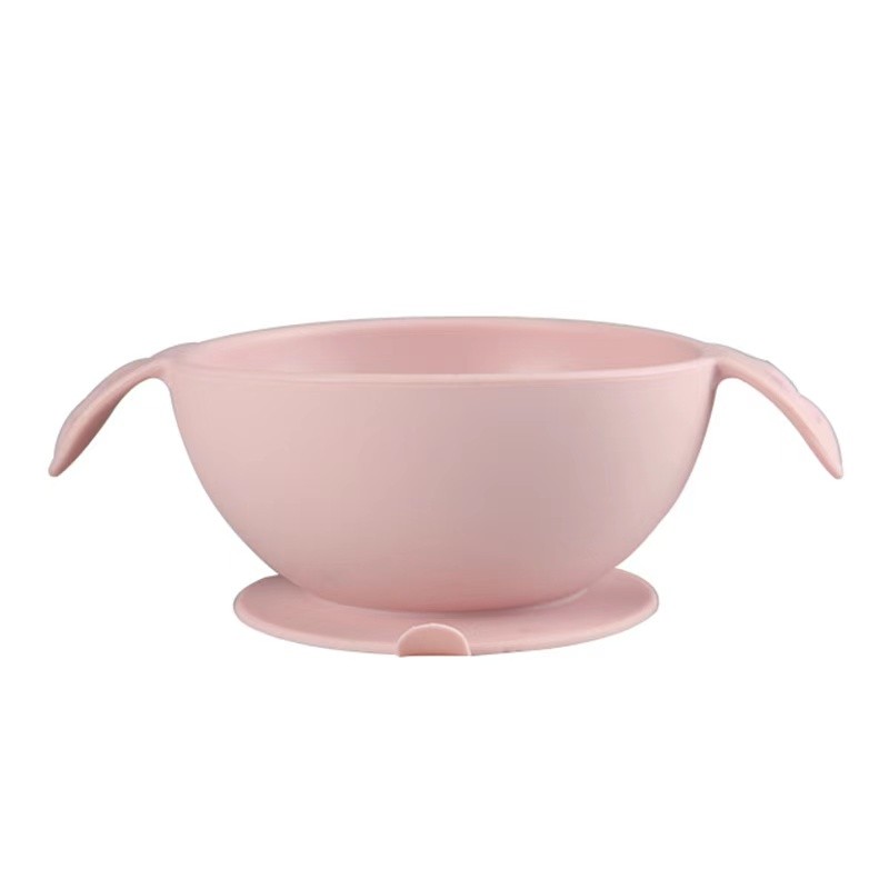 New Arrival Eco-friendly Non-toxic Strong Suction Bowl Spoon Set Silicone Baby Feeding Bowl And Plate