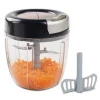 New Arrival Plastic Kitchen Handy 5 Blades Hand Pull Salad Meat Onion Vegetable Cutter Manual Food Chopper with Egg Mixer
