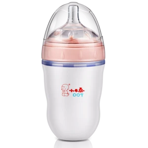 New Color 240ml Fancy Design Natural Flow super wide neck silicone baby feeding bottle