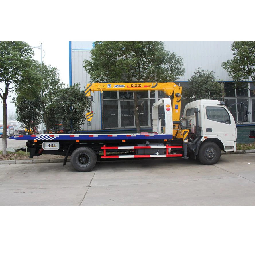 New Design DFAC 4X2 street roads recovery wrecker tow truck wrecker truck with crane for sale