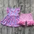 Import New Design Fireworks Print Dress +Cotton Ruffle Short Pants baby Clothing Sets Baby Girls Trendy Summer Autumn Outfit from China