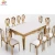 Import New design stainless steel furniture glass top square wedding mirror glass crystal cake dining table from China